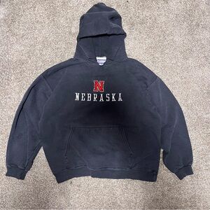 Nebraska Black Hoodie Sweater